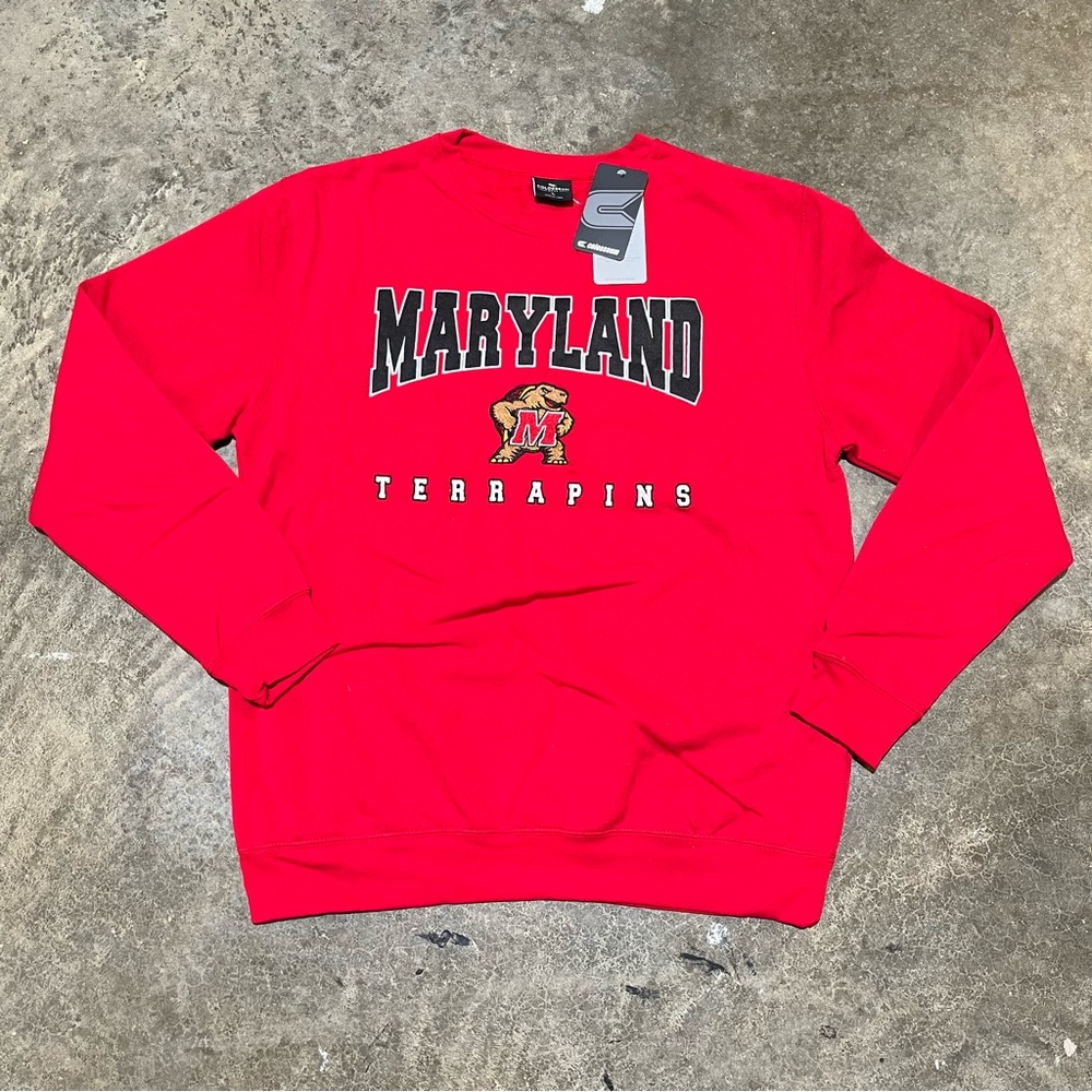 Maryland Terrapins Crew Neck Men’s Sweatshirt NCAA Colosseum Athletics Large